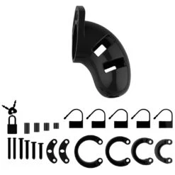 ManCage Short Kuisheidskooi - Zwart Model 01 -Rimba Winkel mancage01 c 1