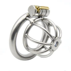 Steel Micro Chastity Cage With Cylinder Lock