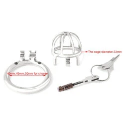 Steel Micro Chastity Cage With Cylinder Lock -Rimba Winkel micro chastity manual