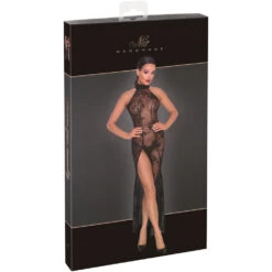 Long Dress Of Transparent Powernet By Noir Handmade -Rimba Winkel noir handmade transparent dress box