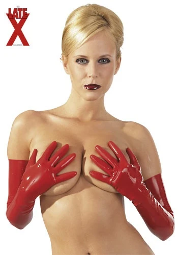 Latex Lange Opera Handschoenen Rood By LATE-X 5 Latex Lange Opera Handschoenen Rood By LATE-X - Afbeelding 3