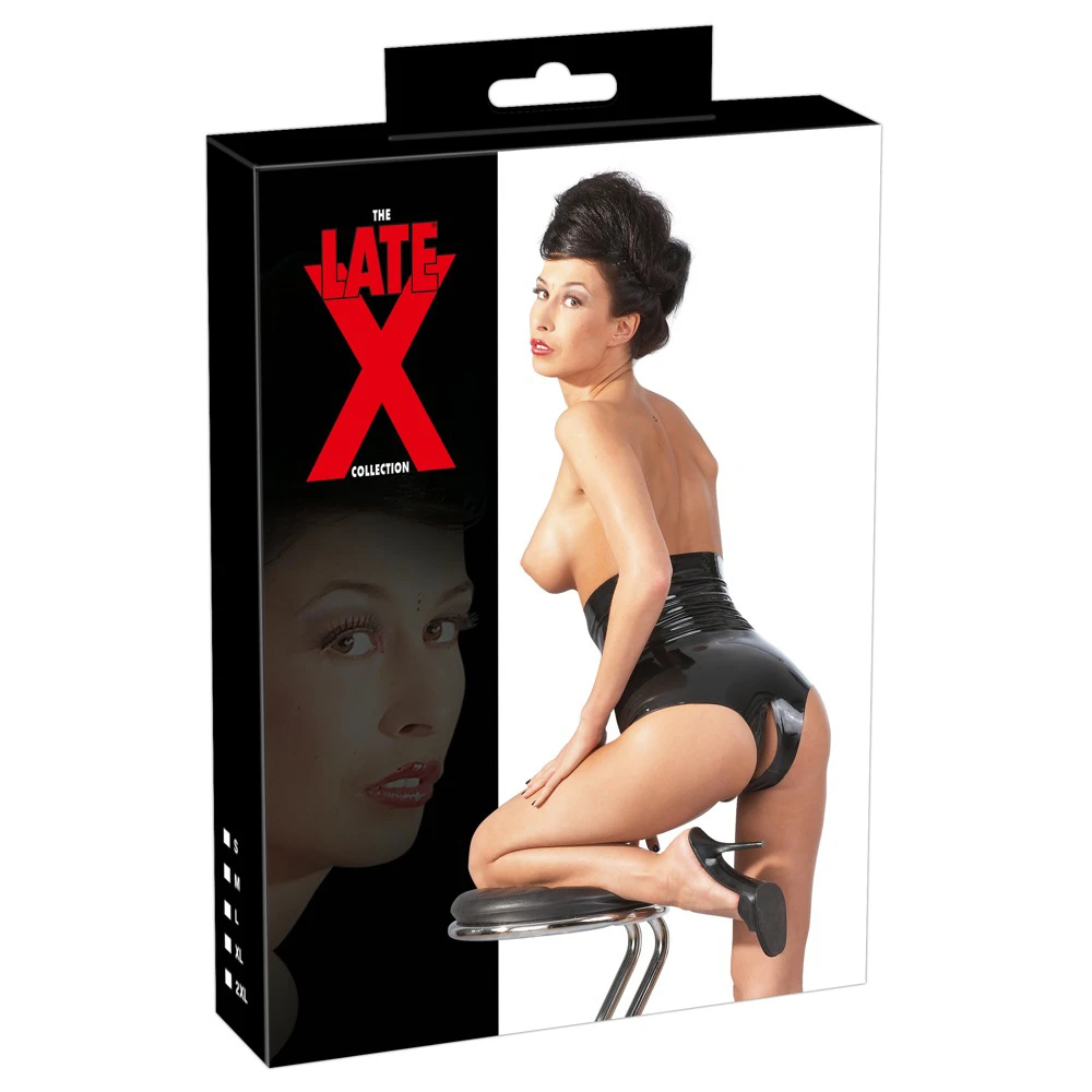 Latex Hoge Taille Slip Met Open Kruis Van Late-X 6 Latex Hoge Taille Slip Met Open Kruis Van Late-X - Afbeelding 4