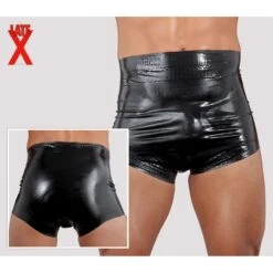 Zwarte Latex Luier Slip Voor Hem En Haar Van Late-X -Rimba Winkel or 2950170 latex nappy panties for him and her 16883