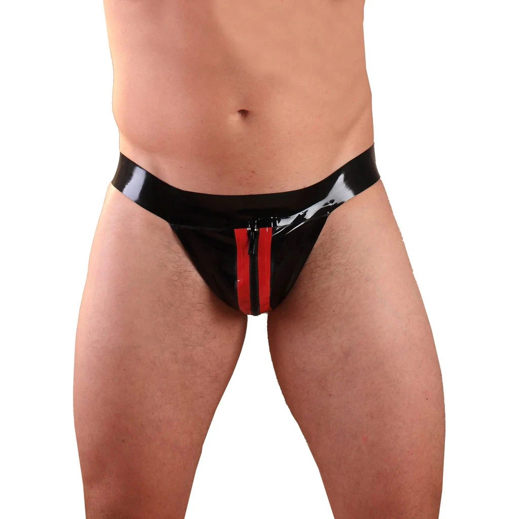 Latex Jock Met Ritssluiting En Strepen Van Honour 4 Latex Jock Met Ritssluiting En Strepen Van Honour - Afbeelding 2