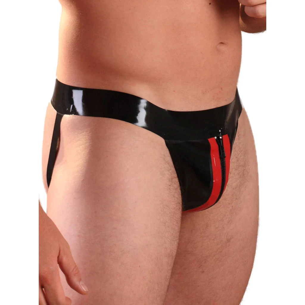 Latex Jock Met Ritssluiting En Strepen Van Honour 5 Latex Jock Met Ritssluiting En Strepen Van Honour - Afbeelding 3