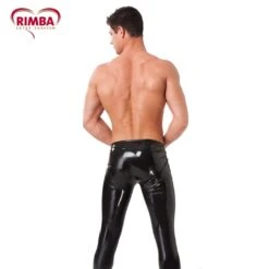 Latex Heren Broek Van Rimba #9035 -Rimba Winkel ri 9035 black trousers for men 18367