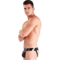 Latex Jock Strap Zwart & Rood Van Honour -Rimba Winkel rood2