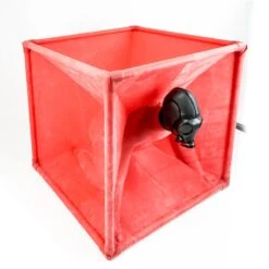 Latex Vacuum Kubus Van Rubber Shock -Rimba Winkel rubber shock latex vakuum cube vakuum zelt mit aluminium rohren 100 cm x 100 cm x 100 cm bondage bdsm sm rollenspiele lack leder latex rot 2