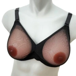 Zwarte Transparante Crossdressing - Travestie BH Van Hansamu -Rimba Winkel sheer pocket bra 03