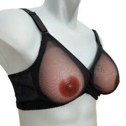 Zwarte Transparante Crossdressing - Travestie BH Van Hansamu -Rimba Winkel sheer pocket bra 04