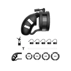 ManCage Ballsplitter Model 18 Siliconen Kuisheidskooi - 9 Cm -Rimba Winkel showpicture 1 1 4