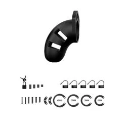 Mancage Model 20 - Chastity - 3.5' - Silicone Cock Cage - Zwart -Rimba Winkel showpicture 3 1 1