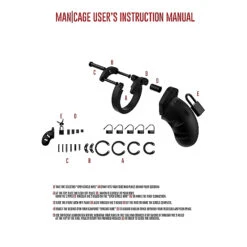 Mancage Model 20 - Chastity - 3.5' - Silicone Cock Cage - Zwart -Rimba Winkel showpicture 4 1 1