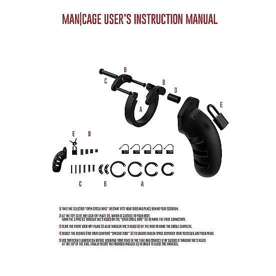 Mancage Model 21 - Chastity - 4.5' - Silicone Cock Cage - Zwart 7 Mancage Model 21 - Chastity - 4.5' - Silicone Cock Cage - Zwart - Afbeelding 5