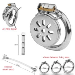 Ultra Korte Kuisheidskooi Met RVS Penis Plug